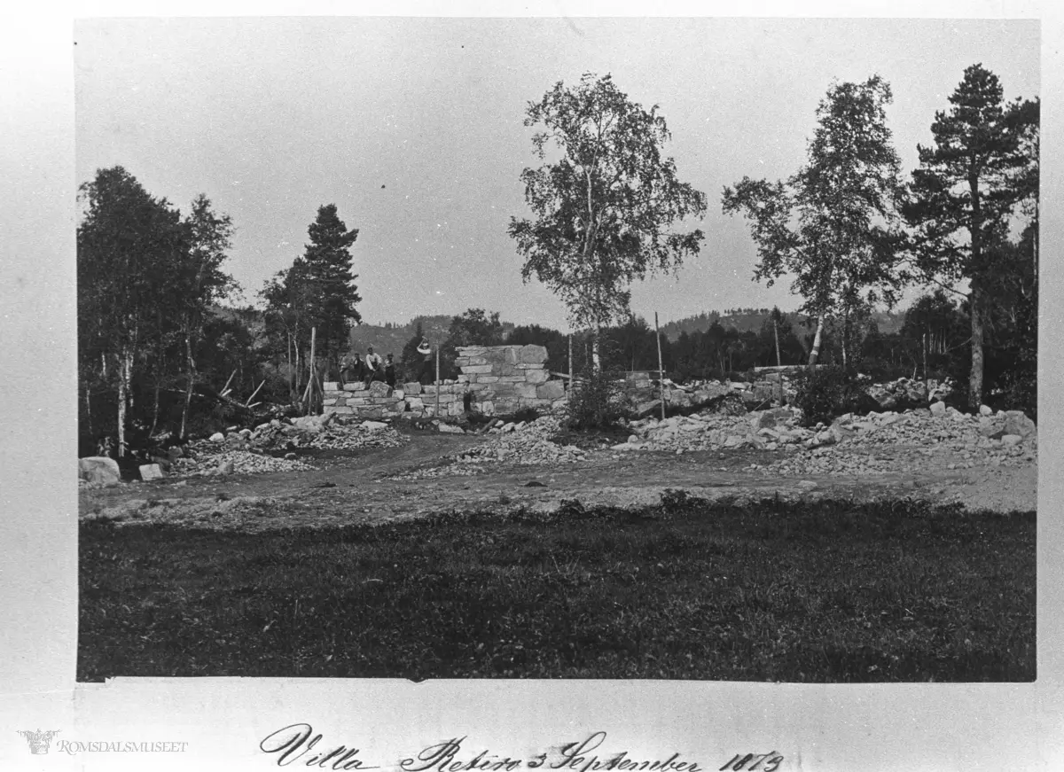 Villa Retiro under bygging 3 September 1873.