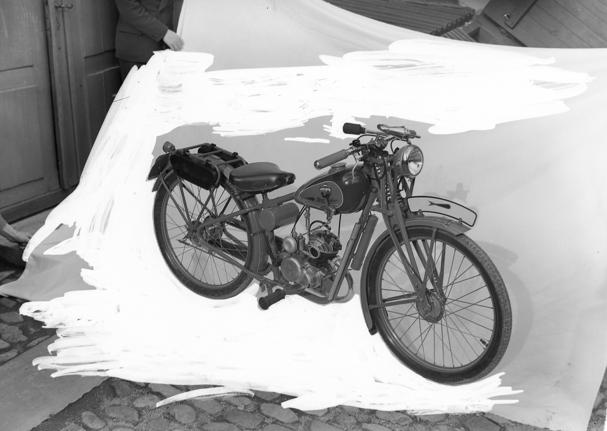 Brennabor motorsykkel fotografert for Ernst Parow