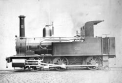 Damplokomotiv nr. 21, senere type VIII, ved levering fra Bey