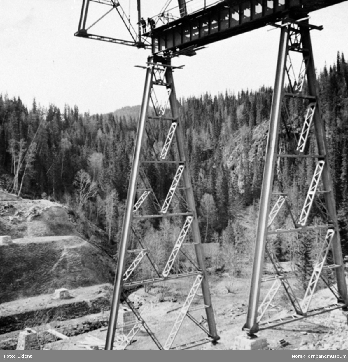 Trolldalen viadukt under bygging : pilar 5