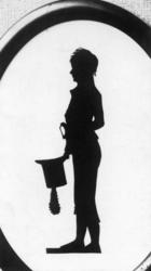 Portrett, silhuett, som viser Hans Ernst Kincks sønn, Bernt 