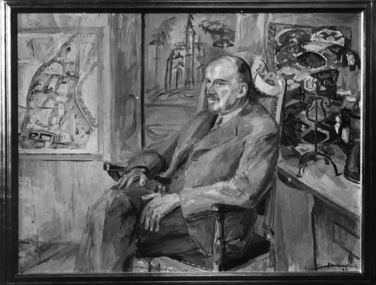 Direktør Hans Aall malt av Jean Heiberg i 1944.