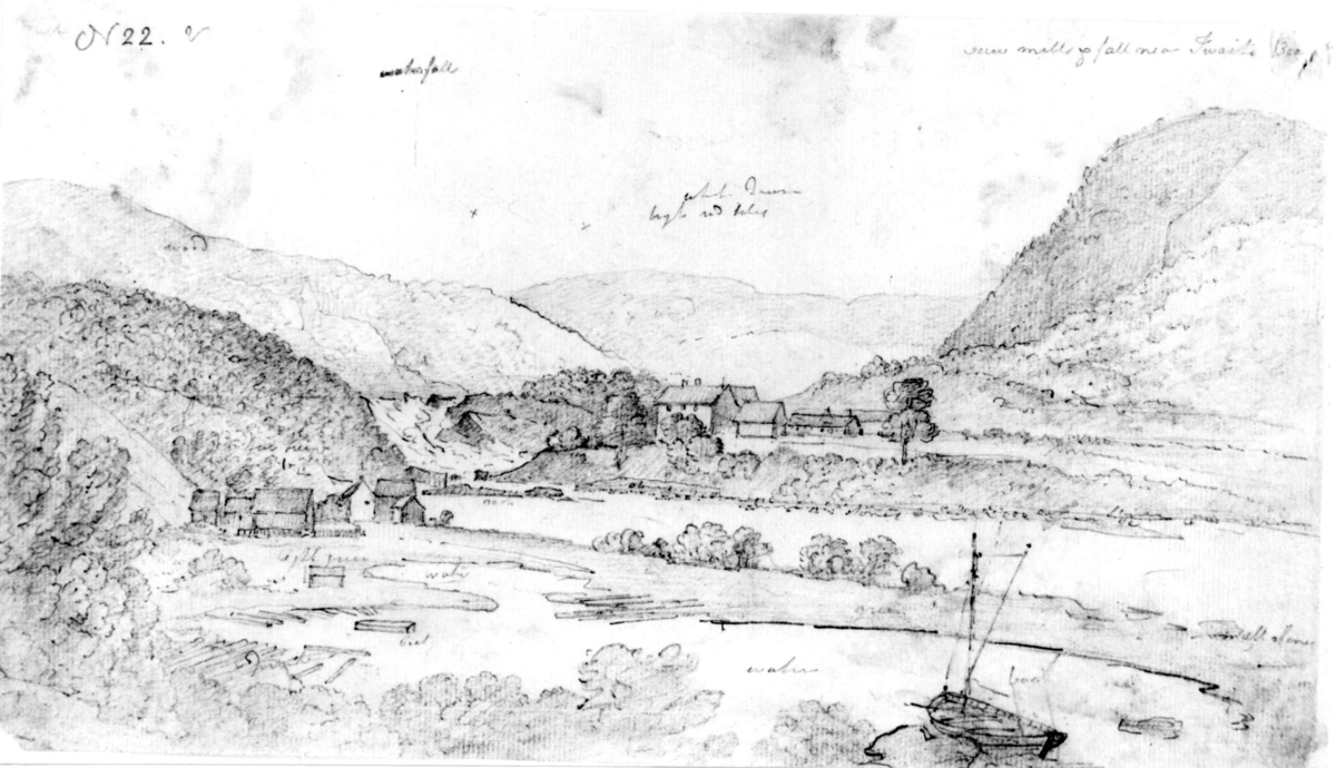 Birkenes
Fra skissealbum av John W. Edy, "Drawings Norway 1800".