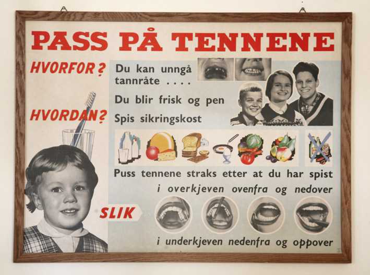 Serie bilder fra tannlegekontoret og utstillingen, Norsk Folkemuseum, Bygdøy.
