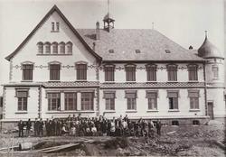 Økonomibygyningen på Bastøy skolehjem, Bastøya, ca. 1903. By