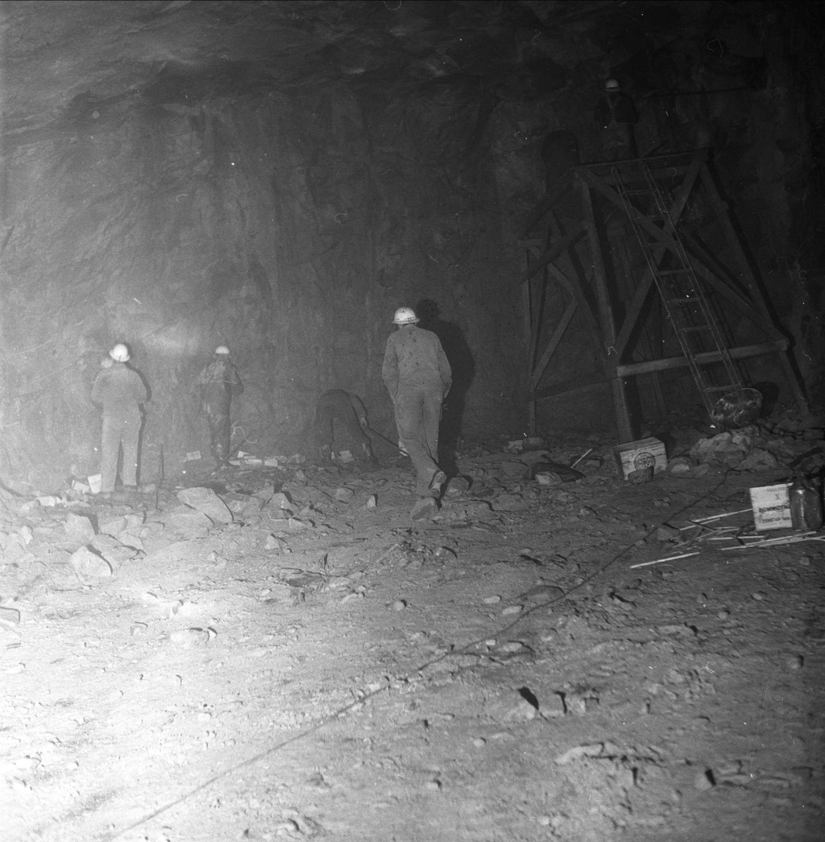 Anleggsvirksomhet Spiraltunnelen, Drammen, 06.07.1958.
