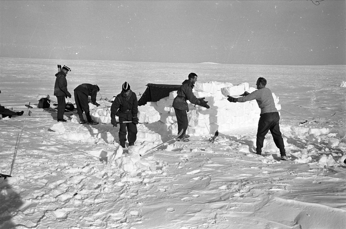 Gardister på fjelltur i Uvdalsfjellene, Nore og Uvdal, 13.03.1965 ...