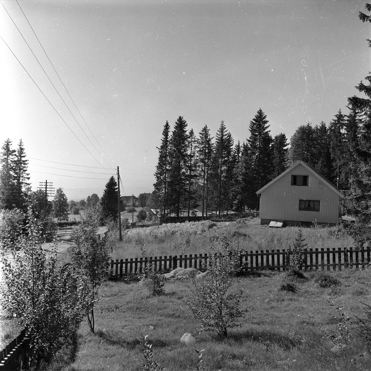 Gåsbuveien 931, Hamar, Hedmark, 03.09.1958. Vangseter. Bolighus.