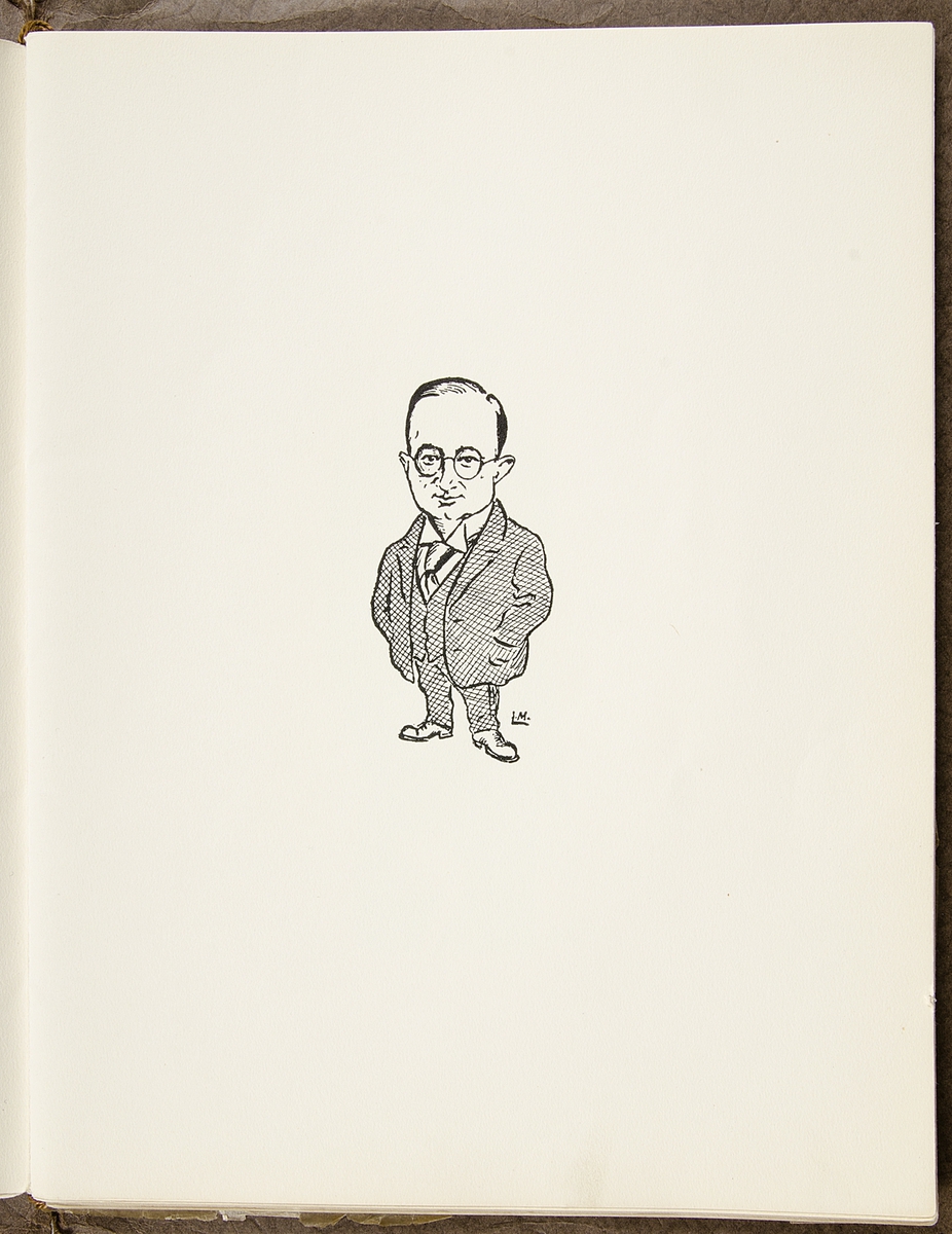 26 teckningar gjorda av konstnären Lindorm Möllerswärd (Uppsalagubbar Del 2, 1925).