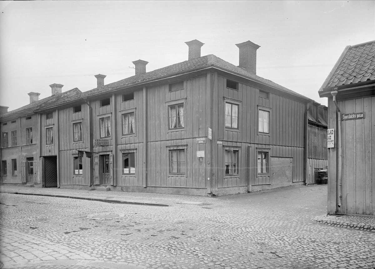 Svartbäcksgatan - Skolgatan, Dragarbrunn, Uppsala år 1901