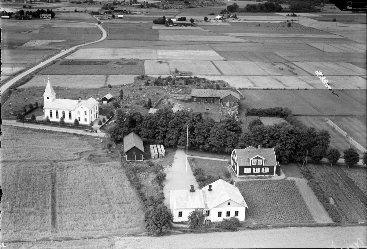 Flygfoto över Sandby, Västlands socken, Uppland 1936