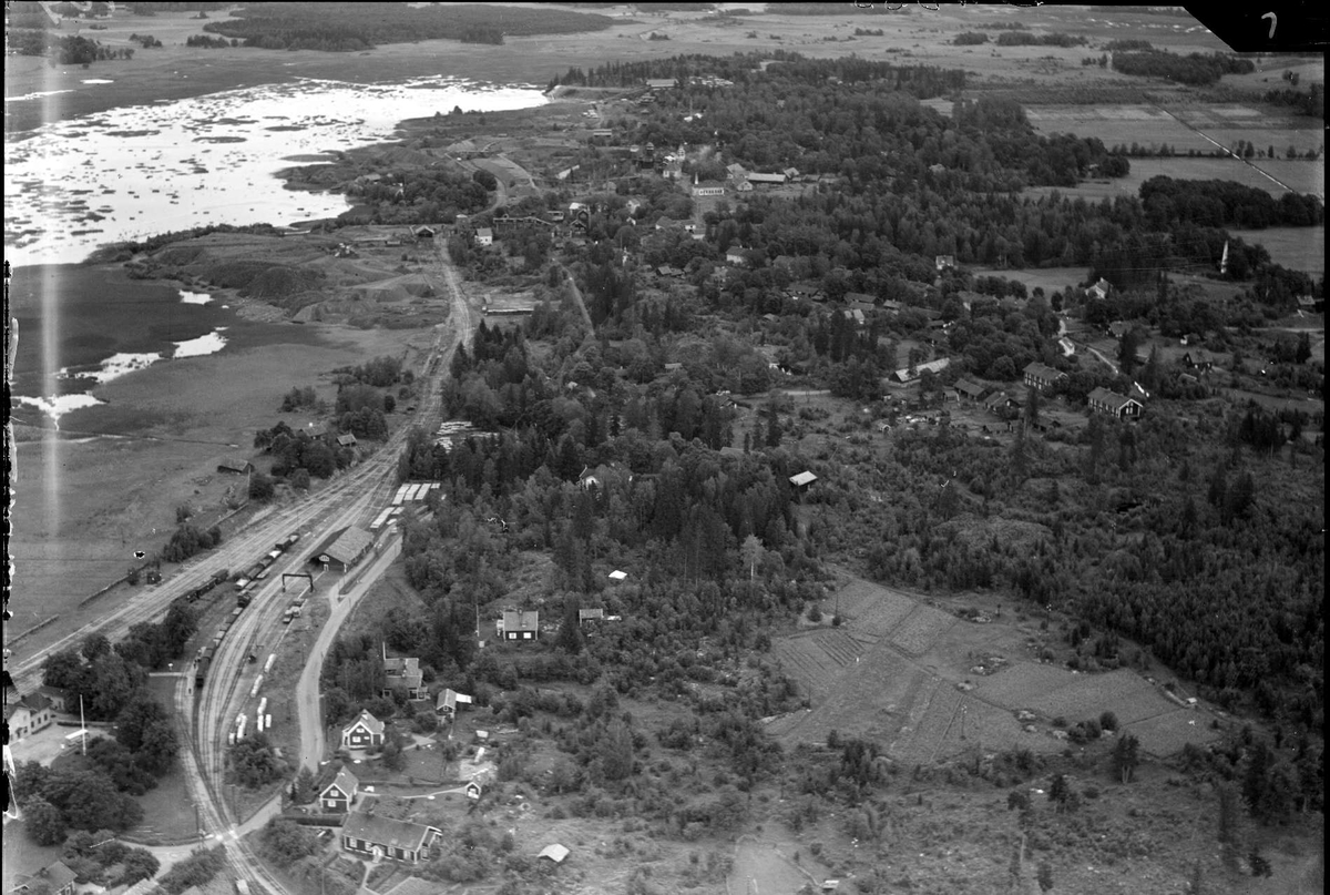 Flygbild över Dannemora gruvsamhälle, Uppland 1936