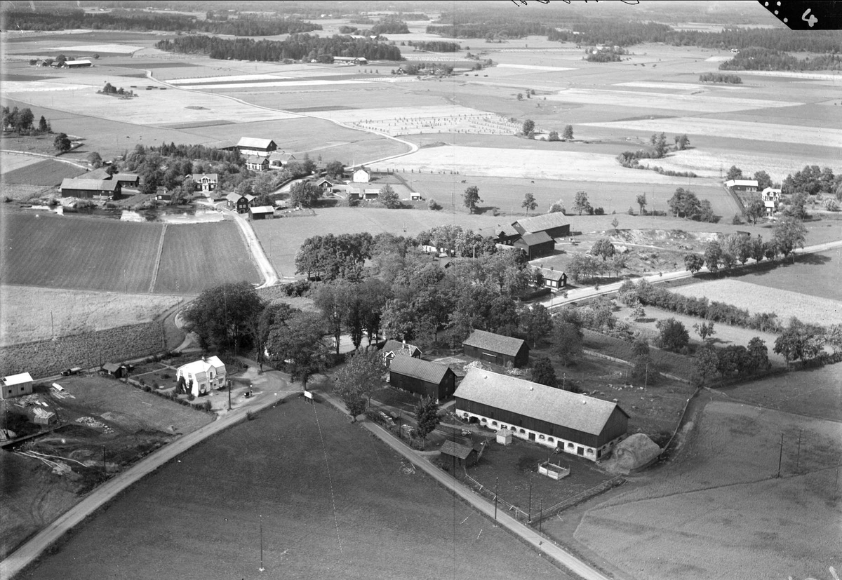 Flygfoto över Husby, Vendels socken, Uppland 1936