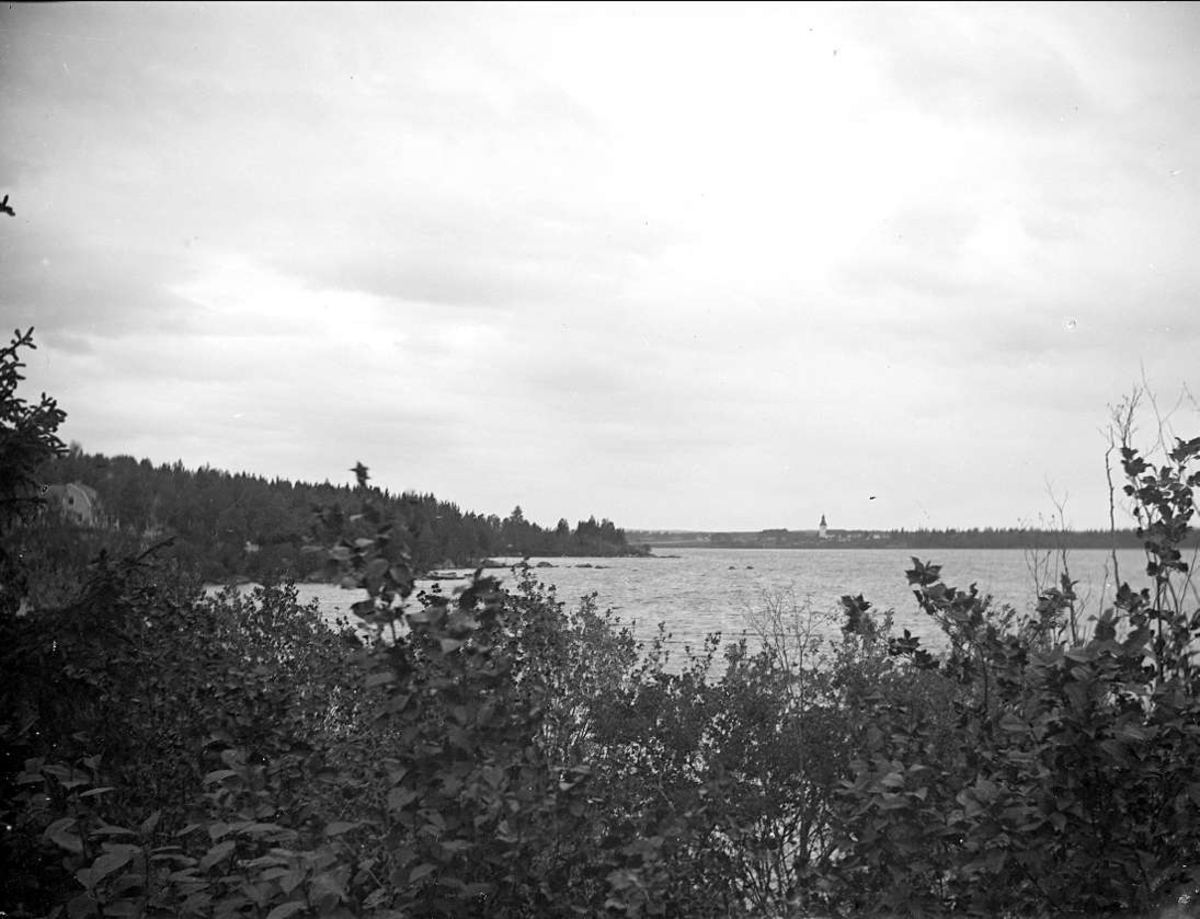 Landskapsvy med Dalälven, Näs bruk, By socken, Dalarna juni 1915