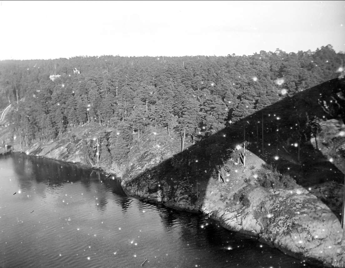 Nära Skurusundsbron, Boo socken, Uppland 1923