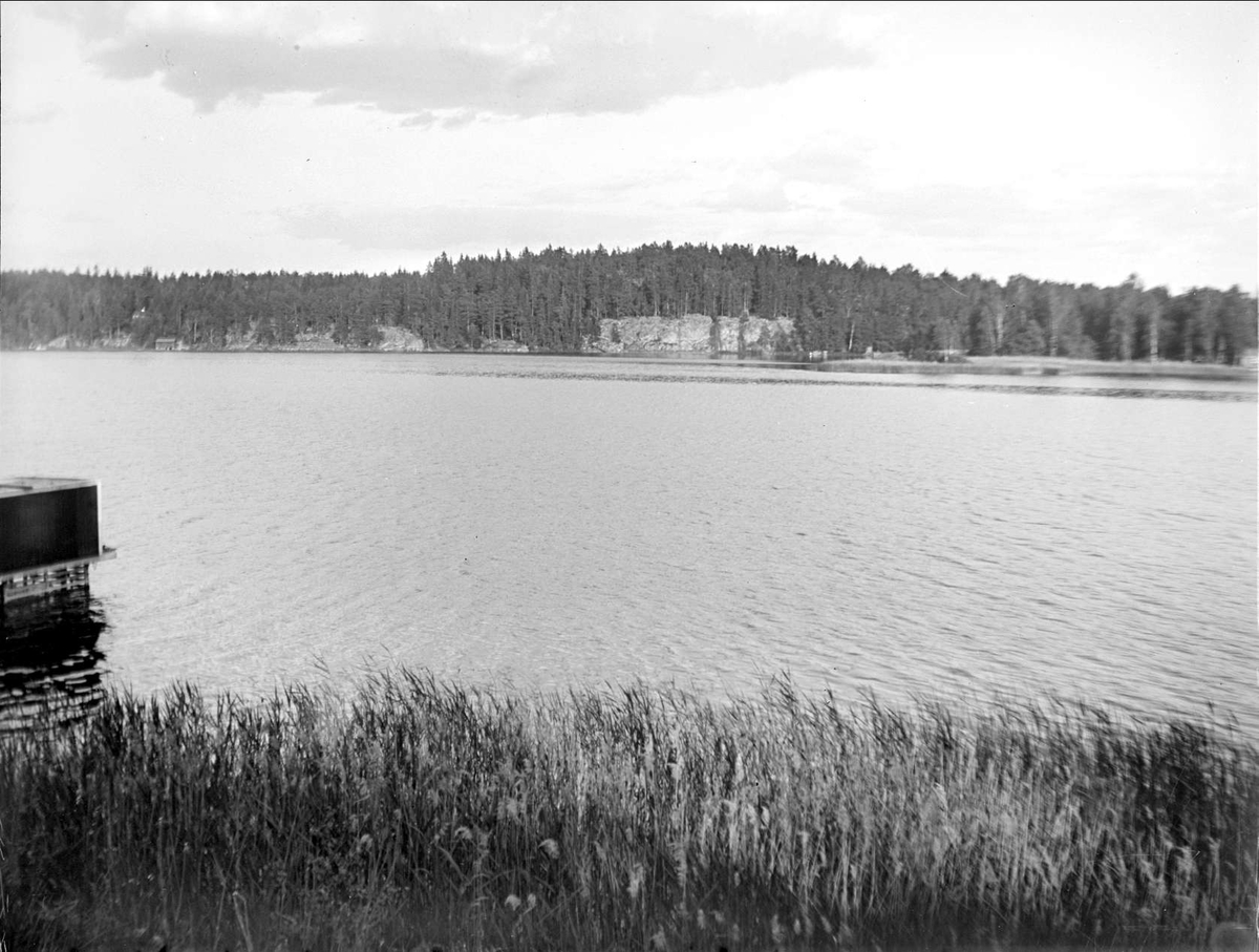Sjön Trehörningen, Funbo socken, Uppland juni 1934