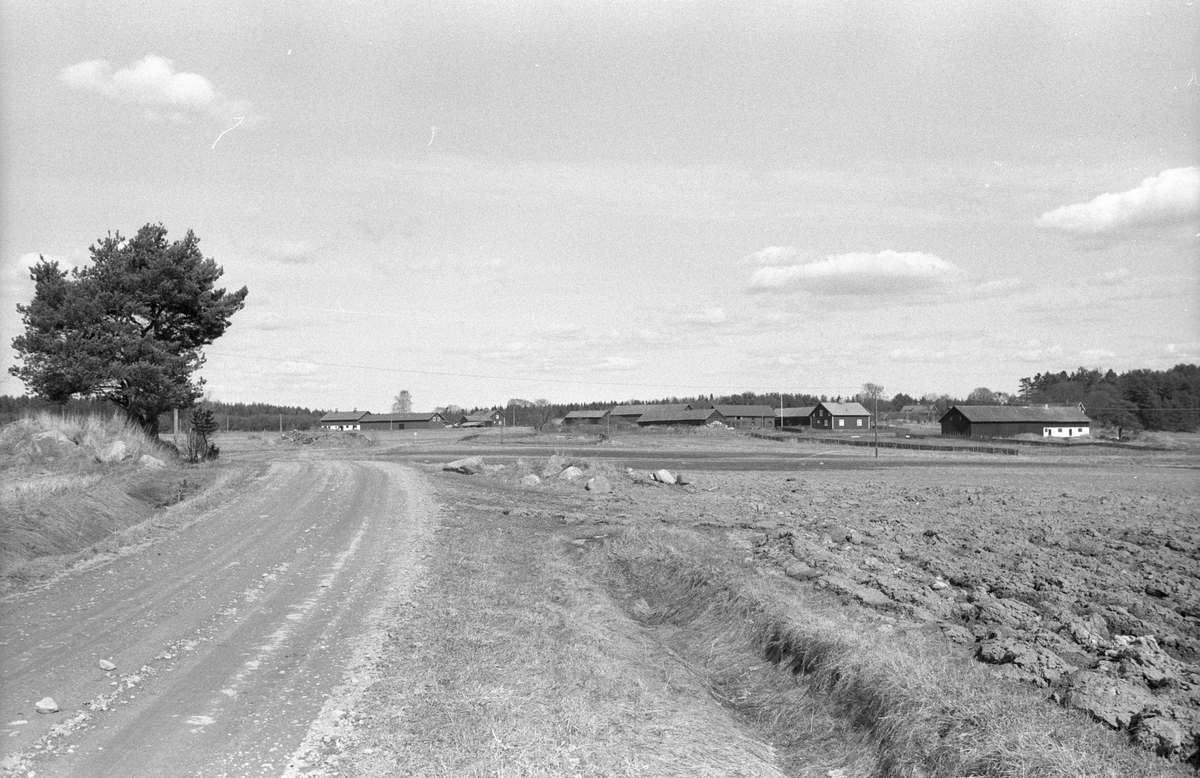 Vy från sydväst över Sotters by, Knutby socken, Uppland 1987