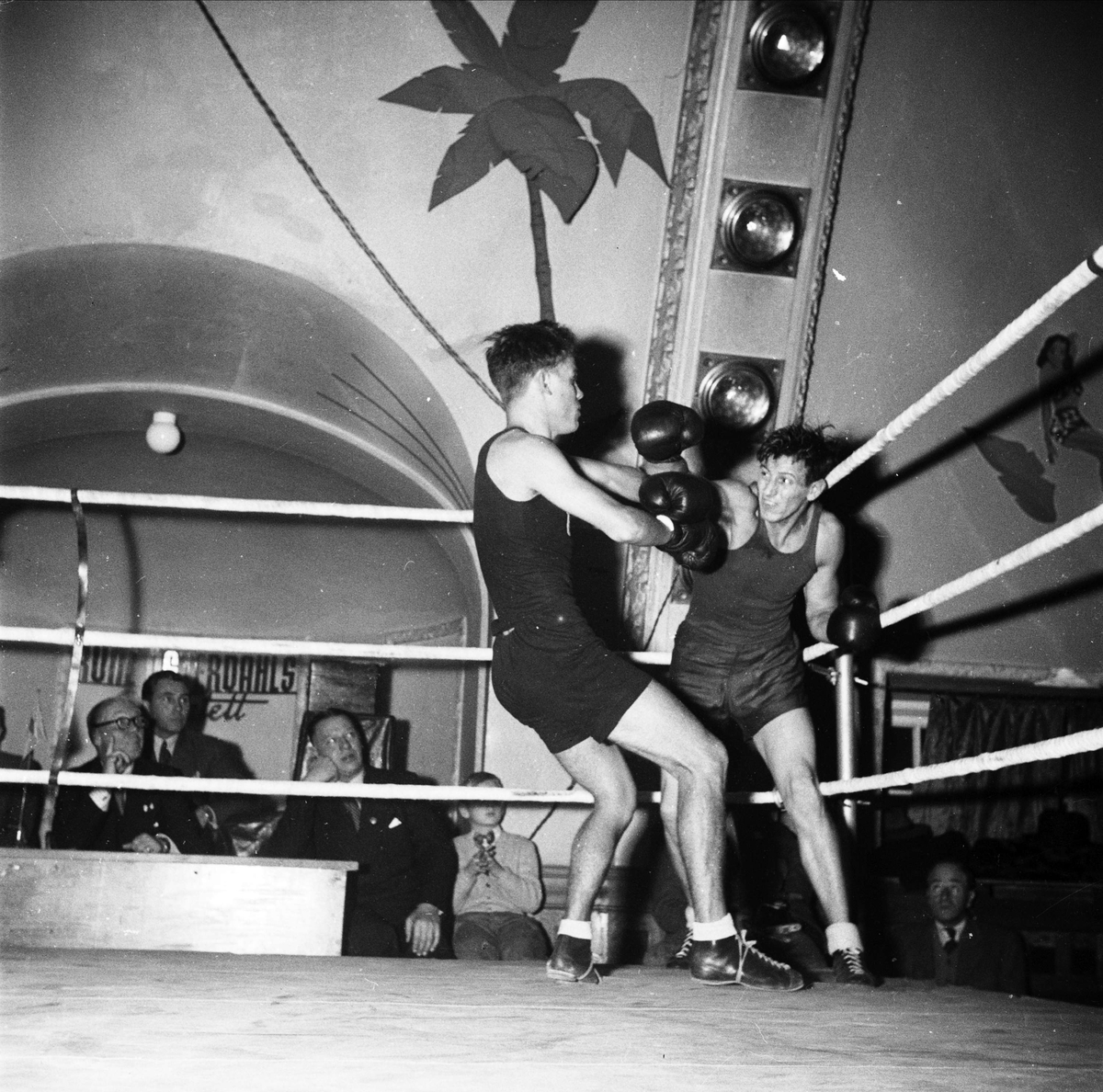 Boxning på Bluffen, Uppsala december 1949
