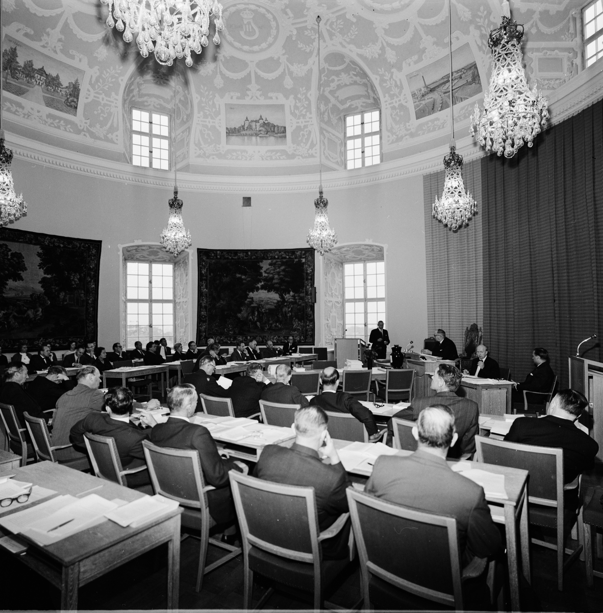Landstinget, debatt om anslag till nykterhetsvård, Uppsala oktober 1963