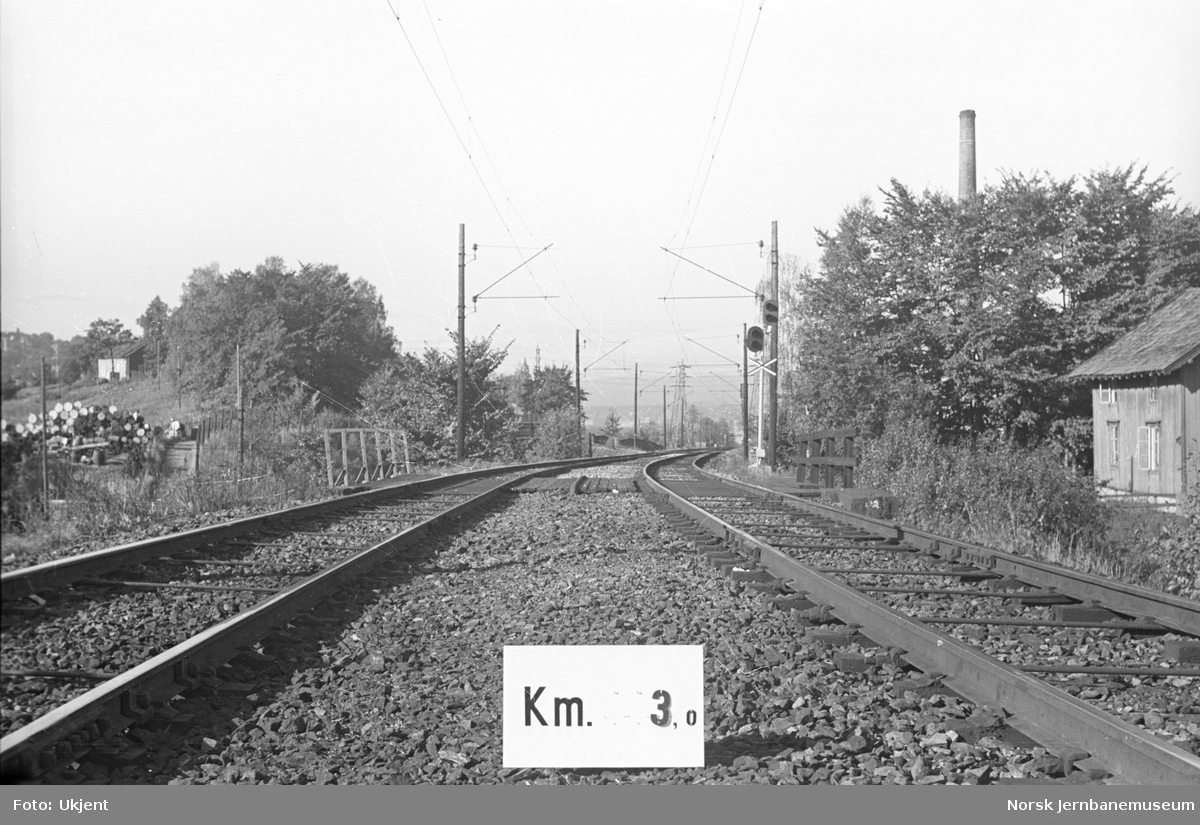 Hovedbanen : linjeføring km 3,0