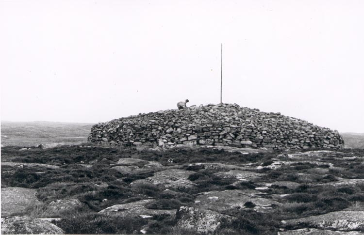 Noterat på kortet: "TRYGGÖ".
"Far (Arvid Hedvall) på Tryggverön".
"Foto ANDERS HEDVALL 1/9 57".