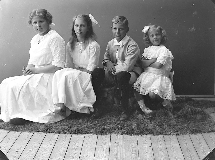 Enligt fotografens journal nr 2 1909-1915: "Lundqvist, Grosshandl. (barnen) Ön".