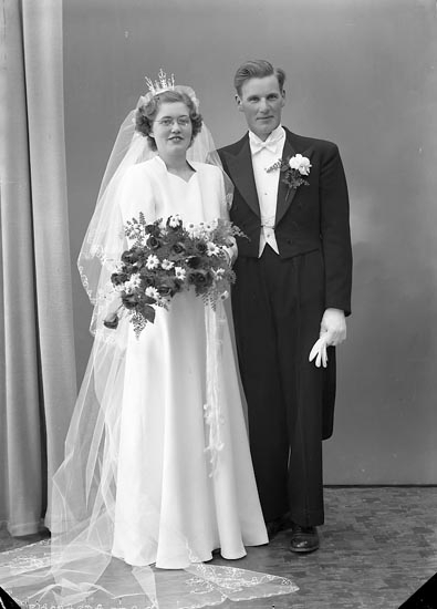 Brudparet Fritz Rune och Asta Viktoria Börjesson 1951