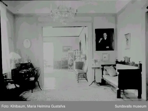 Interiör från Villa Marieberg, familjen Wikströms bostad 1920 -talet.