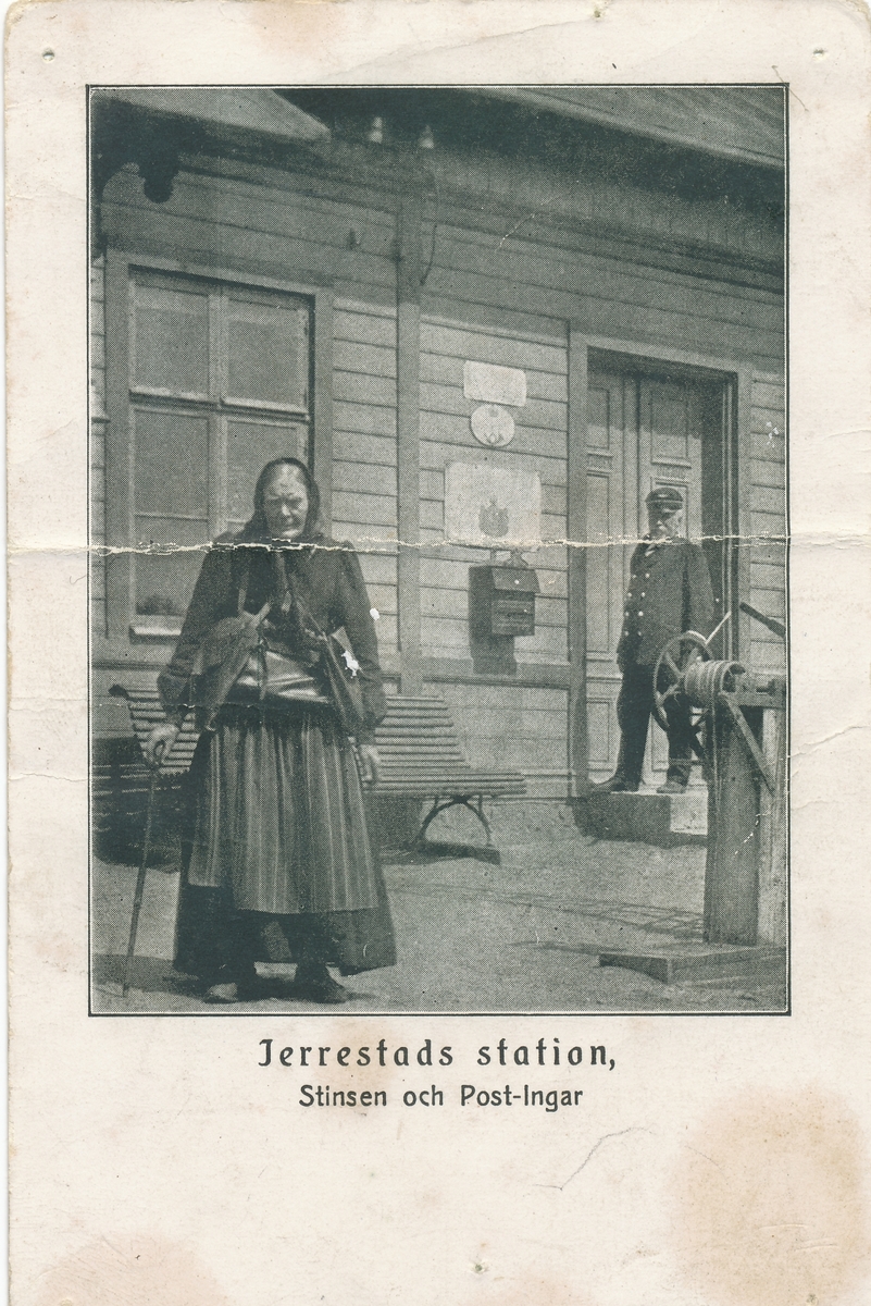 Jerrestads station, Stinsen och lantbrevbäraren "Post-Ingar".