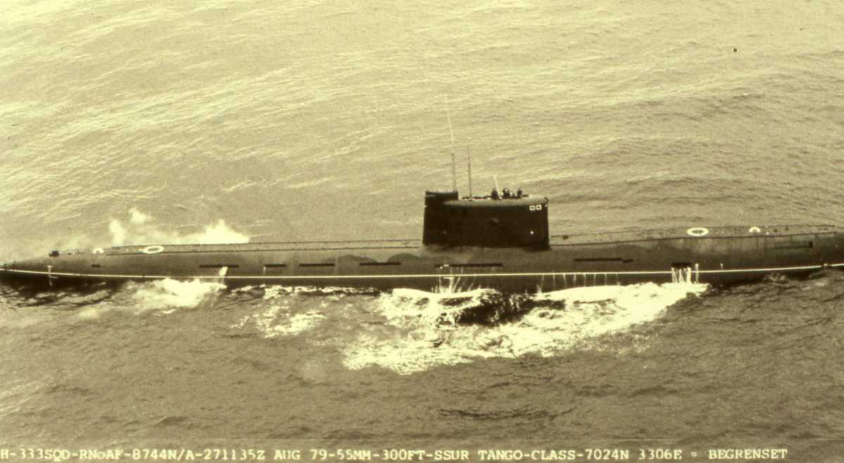 Russisk ubåt av Tango - klassen.