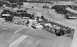 Flyfoto av Østfold Småbrukerskole, Haga i Eidsberg 1951.