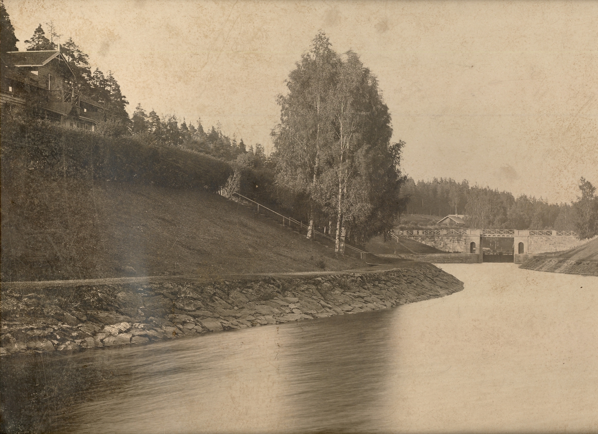 Saima kanal, Slussen ved Lauritsala, Finland 1890