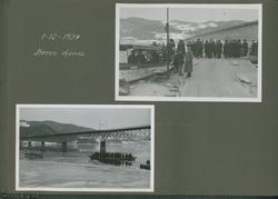 Vingnesbrua på Lillehammer ble åpnet 1.12.1934. Oppbygging i