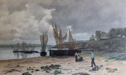 Kystlandskap i Bretagne, 1881 [Olje på lerret]