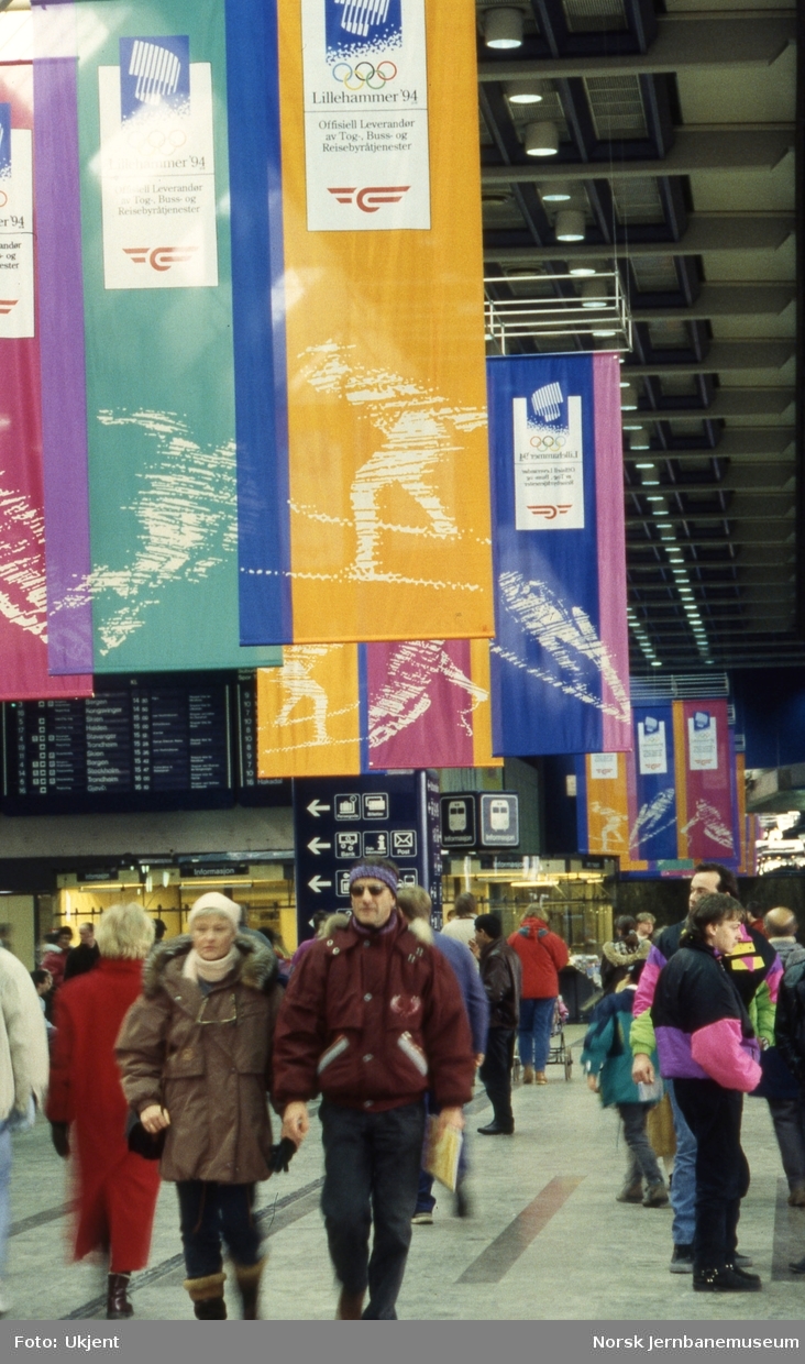 Sentralhallen på Oslo S under OL i 1994