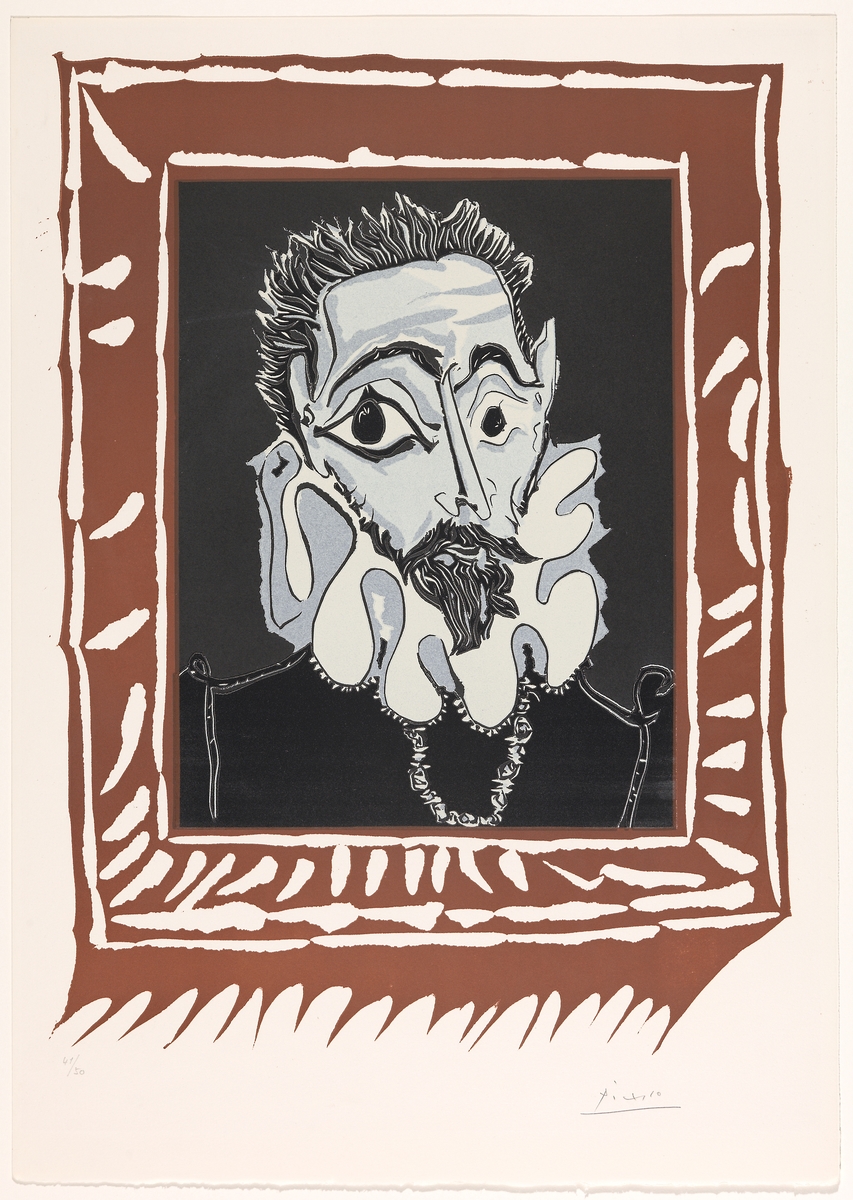 Mann med pipekrage. Etter El Greco [Opplagstrykk]