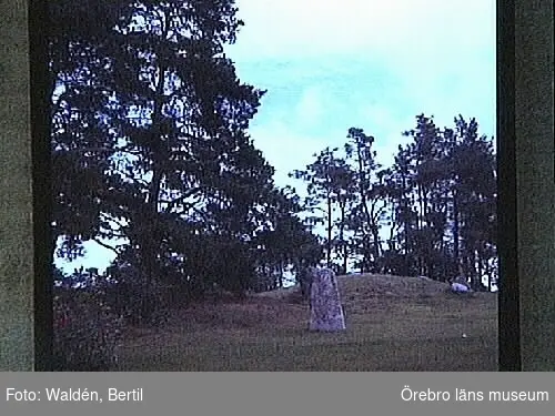 Runsten. Utsikt över fyndplatsen i Rönneberga.