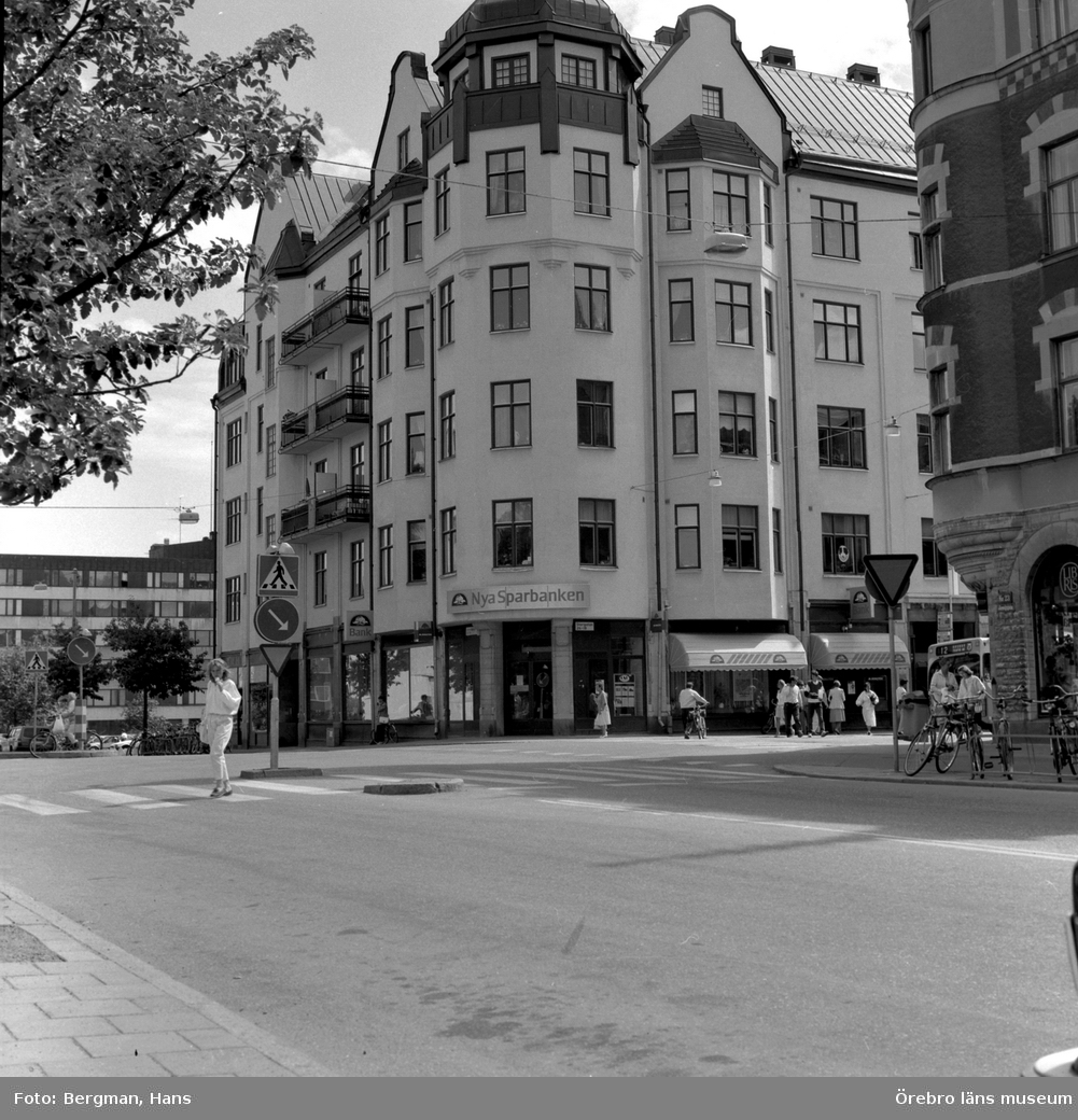 Hörnet Järnvägsgatan-Storgatan, 1989-06.