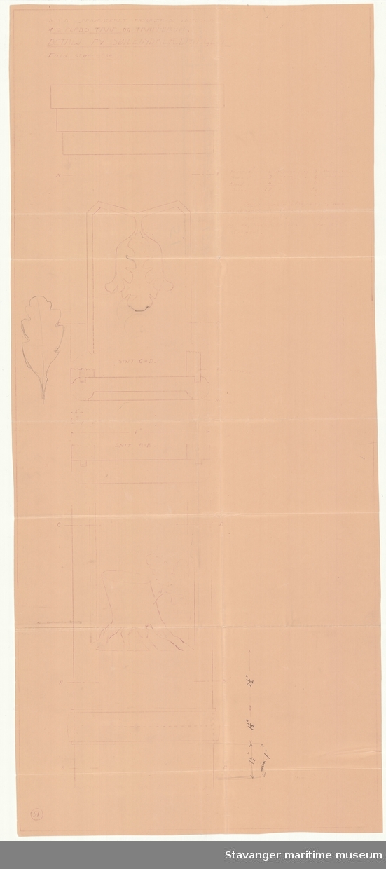 D/S ROGALAND.Detalj av søileindkledning.1929?