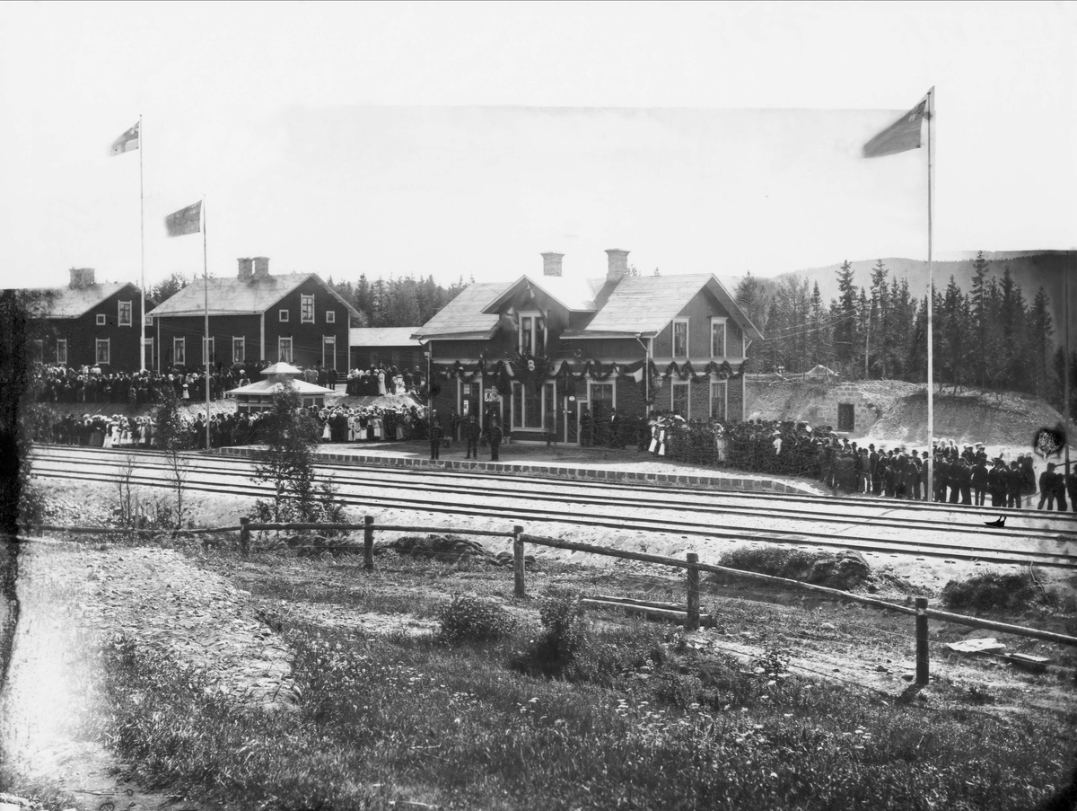 Invigning av Limedsforsen Järnvägsstation 28 juni 1904