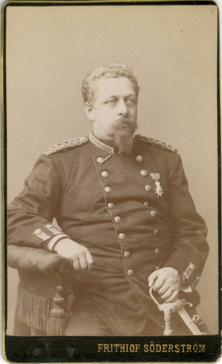 Porträtt av Rudolf Leonard Björck, officer vid Värmlands fältjägarkår I 26.