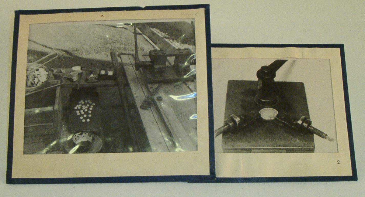 Eske med dokumenter og foto fra 1930-årene Dokumenter, fotografier, prøver på pengesedler m.m.