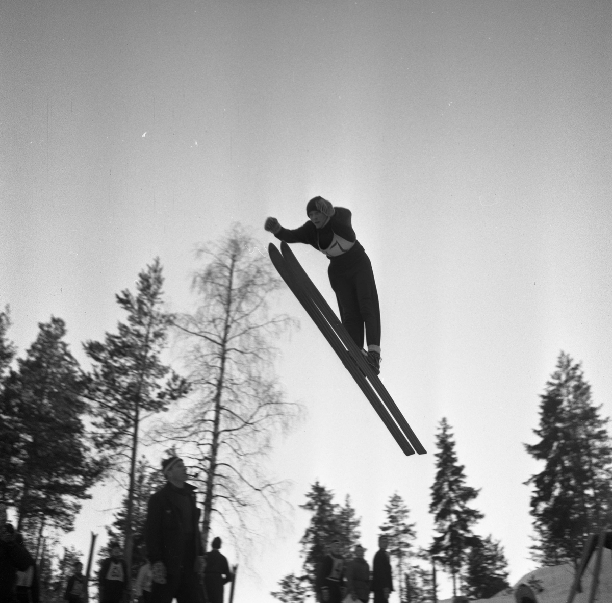 Ski jumping for young boys