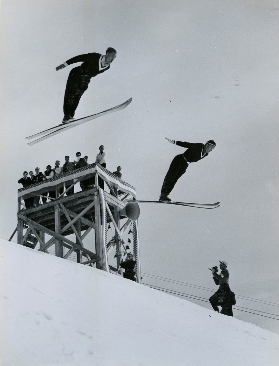 Kongsberg skiers Arne Ulland and Gustav Raaum in Sun Valley, USA