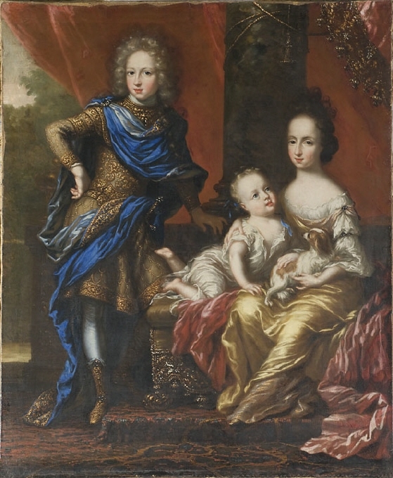 Karl XII tillsammans med sina systrar, 1682-1718, kung av Sverige,  Hedvig Sofia, 1681-1708, Ulrika Eleonora, 1688-1741