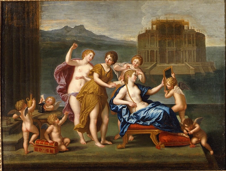 Detalj av "Venus vid sin toilett"