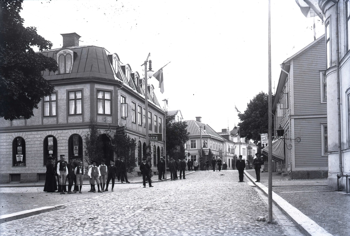 Nybro, inför kungabesöket 1910.