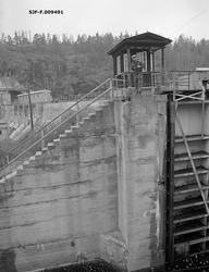 Åpen sluseport ved Brekke sluser i tidligere Berg herred, nå
