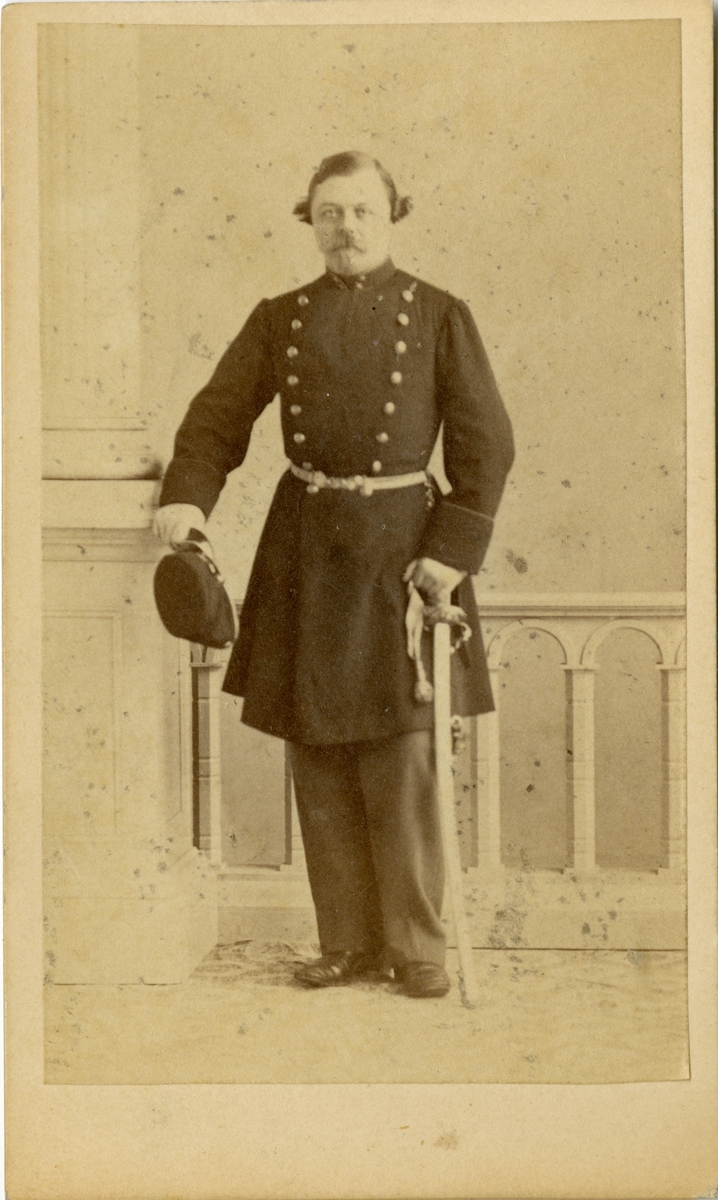 Porträtt av Carl Axel Malmerfelt, kapten vid Dalregementet I 13.
