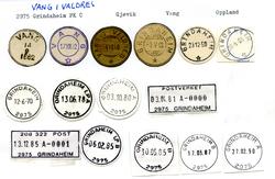 Stempelkatalog 2975 Vang i Valdres (Vang, Grindaheim), Gjøvi